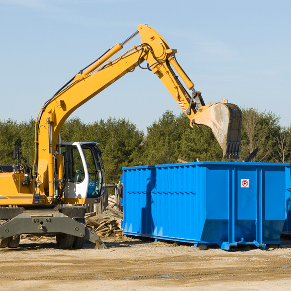 what size residential dumpster rentals are available in Wide Ruins